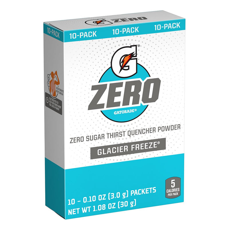 Gatorade G Zero Powder Packs Hydration Gatorade Size: 10 Packets Flavor: Glacier Freeze