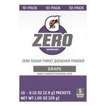 Gatorade G Zero Powder Packs Hydration Gatorade Size: 10 Packets Flavor: Grape