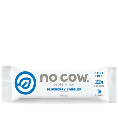 No Cow Vegan Protein Bar Healthy Snacks No Cow Size: 12 Bars Flavor: Blueberry Cobbler
