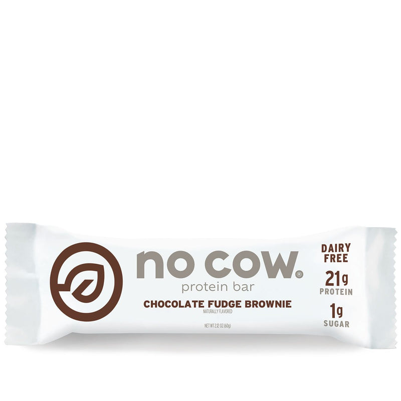 No Cow Vegan Protein Bar Healthy Snacks No Cow Size: 12 Bars Flavor: Chocolate Fudge Brownie