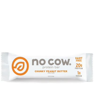 No Cow Vegan Protein Bar Healthy Snacks No Cow Size: 12 Bars Flavor: Chunky Peanut Butter