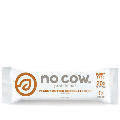 No Cow Vegan Protein Bar Healthy Snacks No Cow Size: 12 Bars Flavor: Peanut Butter Chocolate Chip