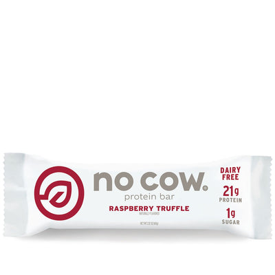 No Cow Vegan Protein Bar Healthy Snacks No Cow Size: 12 Bars Flavor: Raspberry Truffle