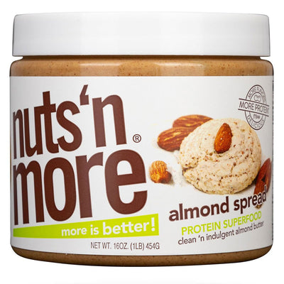 Nuts 'N More Almond Butter Spread Healthy Snacks Nuts 'N More Size: 16 Oz. Jar Flavor: Almond Butter, Dark Chocolate Almond Butter, Cinnamon Raisin Almond Butter