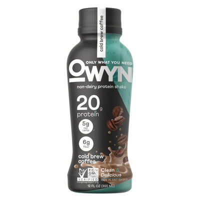 Vegan Plant Based Protein Shakes RTD OWYN Size: 12 Bottles Flavor: Cold Brew Coffee