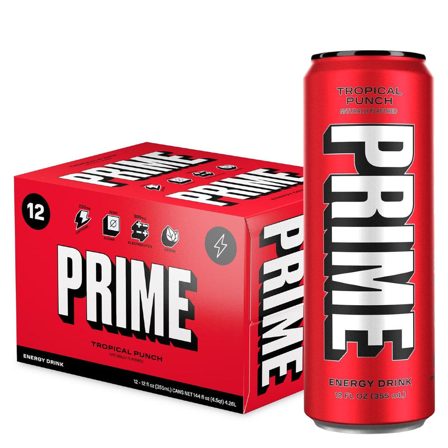 PRIME Energy Drink Energy Drink PRIME Size: 12 Cans Flavor: Tropical Punch