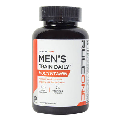 R1 Men's Train Daily Multivitamin Vitamins & Supplements Rule One Size: 90 Capsules