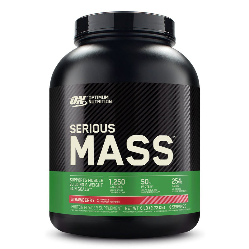 Optimum Nutrition Serious Mass Protein Mass Gainers Optimum Nutrition Size: 6 Lbs. Flavor: Strawberry
