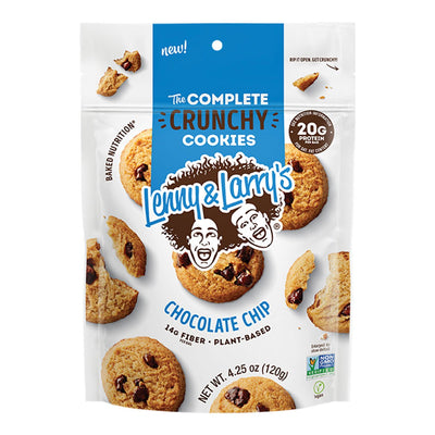 Crunchy Cookies Healthy Snacks Lenny & Larry's Size: 1 Resealable Pouch, 12 Packets Flavor: Chocolate Chip, Double Chocolate, Cinnamon Sugar, Coconut