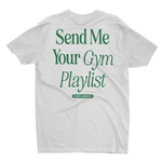 Playlist Unisex Tee Apparel & Accessories CampusProtein.com Colors: White, Black, Heather Grey, Natural T-Shirt Sizes: Small (S), Medium (M), Large (L), Extra Large (XL), XXL (2XL)