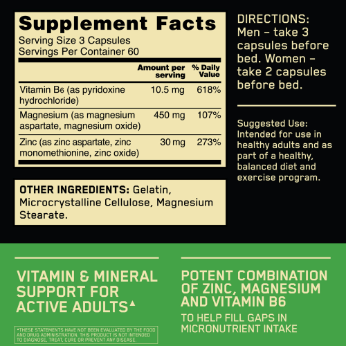 ZMA Sleep Optimum Nutrition Size: 90 Capsules, 180 Capsules