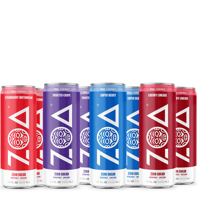 Energy Drink Sampler: ZOA Energy Energy Drink ZOA Size: 12 Cans Flavor: Variety Pack
