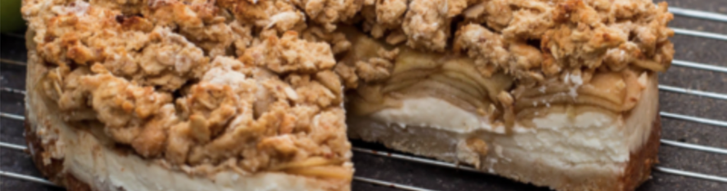 Healthy Apple Crumble Cheesecake