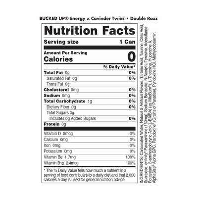 #nutrition facts_12 Pack / Double Razz x Cavinder Twins