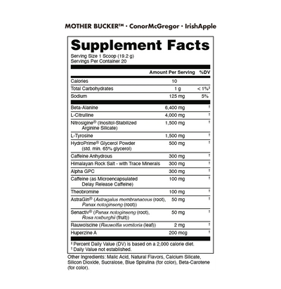 #nutrition facts_30 Servings / Irish Apple