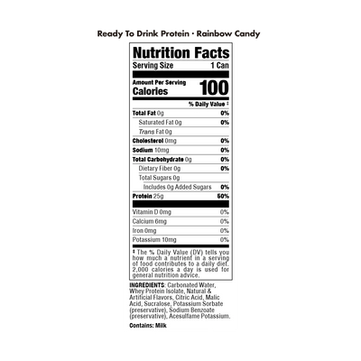 #nutrition facts_12 Cans / Rainbow Candy