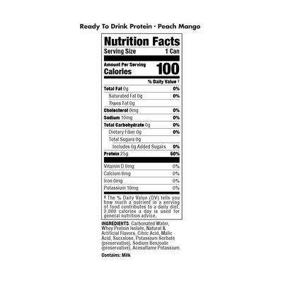 #nutrition facts_12 Cans / Peach Mango