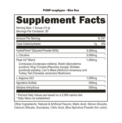 #nutrition facts_30 Servings / Blue Raz