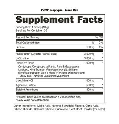 #nutrition facts_30 Servings / Blood Raz