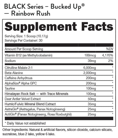 #nutrition facts_30 Servings / Rainbow Rush (Peach Strawberry Kiwi)