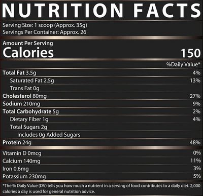 #nutrition facts_2 Lbs / Cookies and Cream