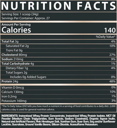 #nutrition facts_2 Lbs / Vanilla