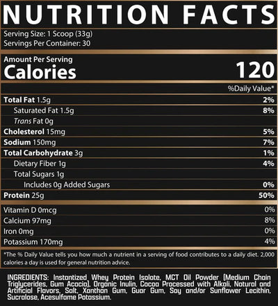 #nutrition facts_2 Lbs / Chocolate Shake