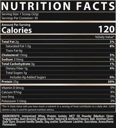 #nutrition facts_2 Lbs / Vanilla Bean Ice Cream