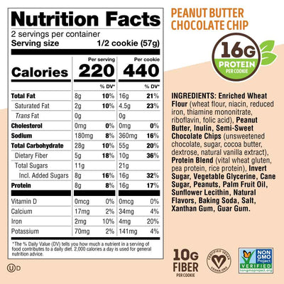 #nutrition facts_12 Cookies / Peanut Butter Chocolate Chip