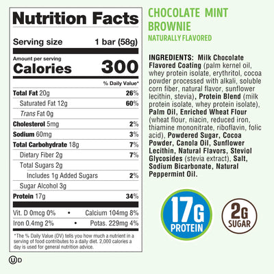 #nutrition facts_12 Pack / Chocolate Mint Brownie