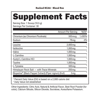 #nutrition facts_30 Servings / Blood Raz