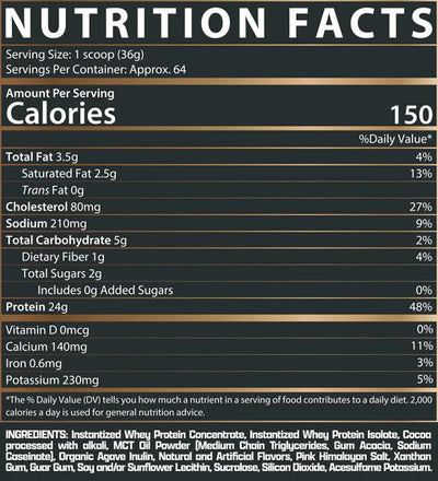 #nutrition facts_5 Lbs / Chocolate