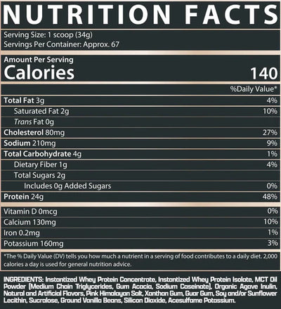 #nutrition facts_5 Lbs / Vanilla