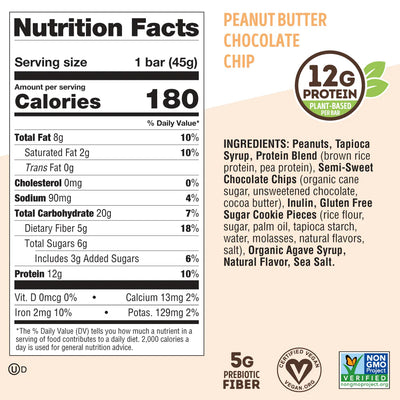 #nutrition facts_9 Bars / Peanut Butter Chocolate Chip