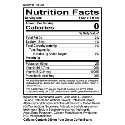#nutrition facts_12 Cans / Baja Bomb