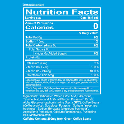 #nutrition facts_12 Cans / Icy Blue Lemonade