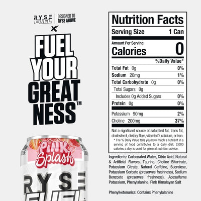 #nutrition facts_12 Cans / Pink Splash