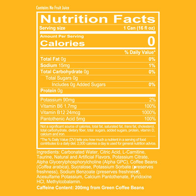 #nutrition facts_12 Cans / Cali Splash