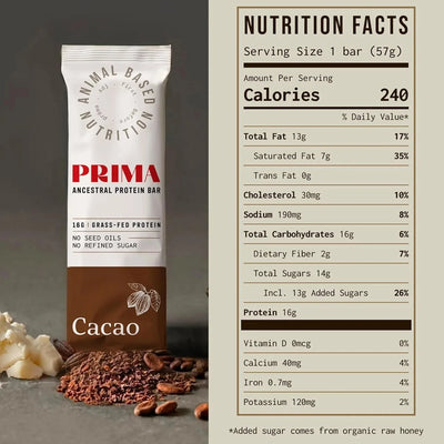 #nutrition facts_7 Pack / Cacao