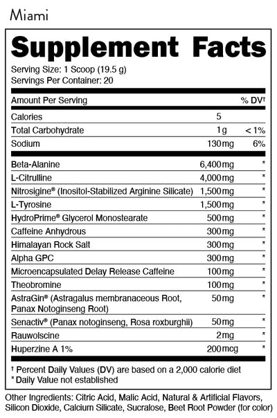 #nutrition facts_30 Servings / Miami (Strawberry / Mango / Pineapple)