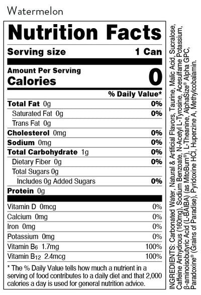 #nutrition facts_Case (12 Cans) / Watermelon