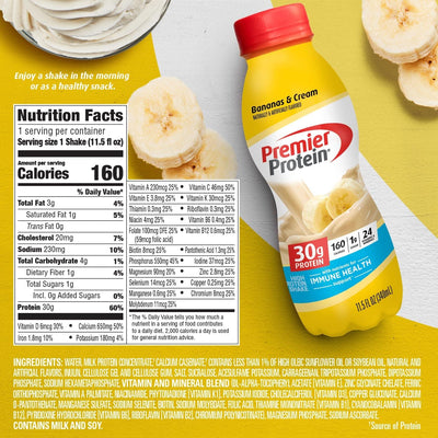 #nutrition facts_12 Pack / Bananas and Cream