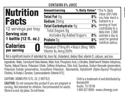 #nutrition facts_12 Bottles / Orange Slice