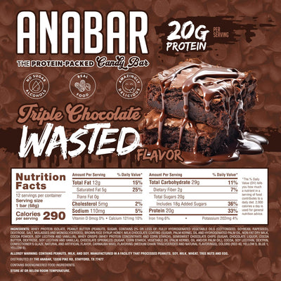 #nutrition facts_12 Bars / Triple Chocolate Wasted