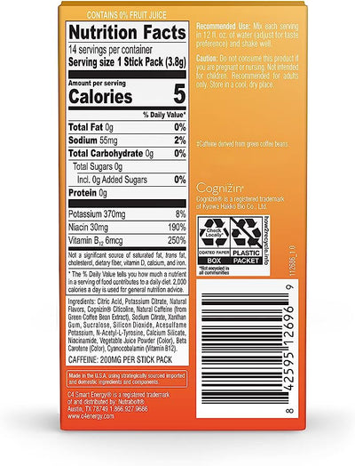 #nutrition facts_14 Sticks / Peach Mango