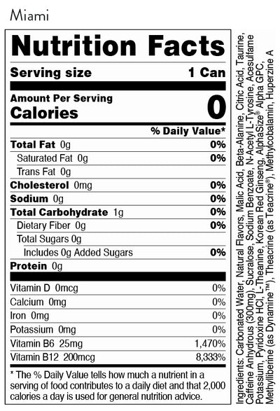 #nutrition facts_12 Pack / Miami