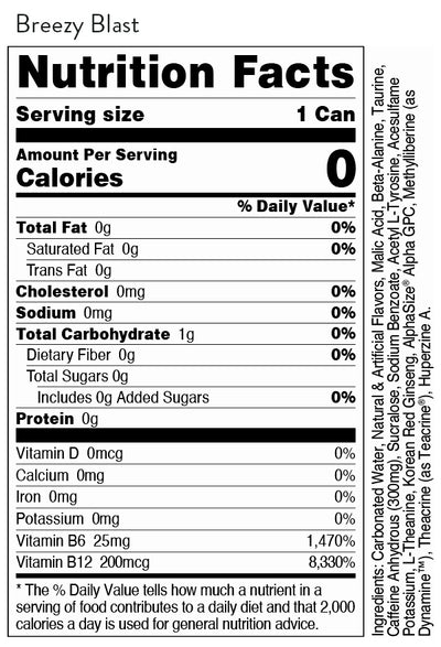 #nutrition facts_12 Pack / Breezy Blast