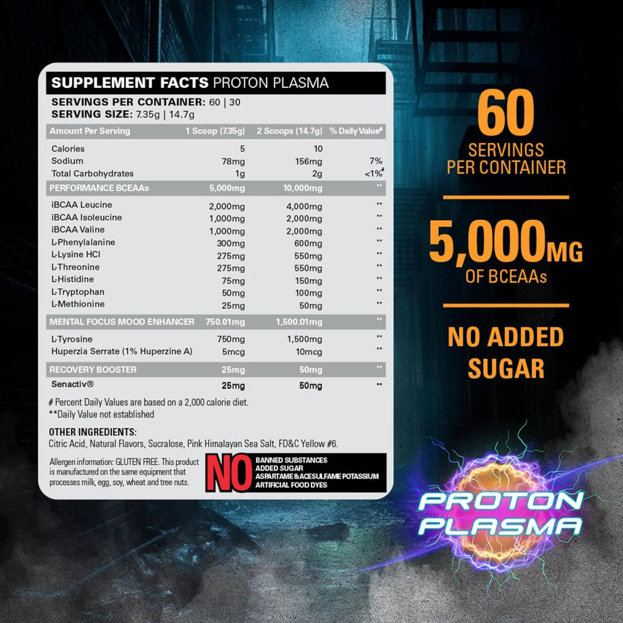 nutrition facts_60 Servings / Ghostbusters Proton Plasma Orange
