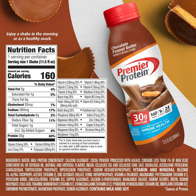 #nutrition facts_12 Pack / Chocolate Peanut Butter