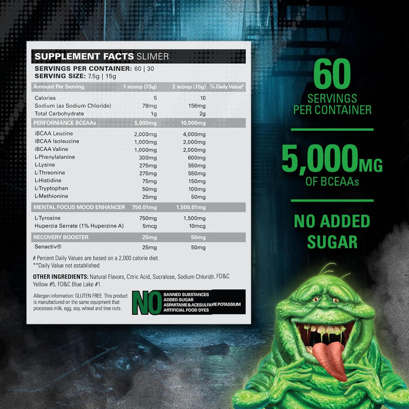 nutrition facts_60 Servings / Ghostbusters Slimer Lime Cooler